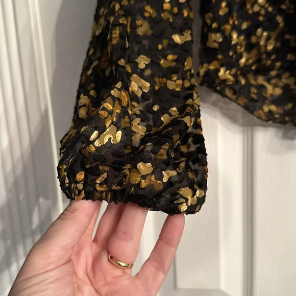 NEW Ramy Brook Billie Top Secretary Bow Sheer Textured Size XS - Picture 8 of 8